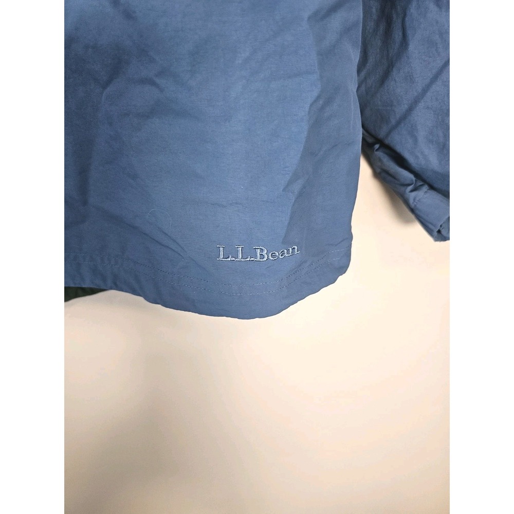 Vtg LL Bean Men's Small Jacket Hooded Nylon Anorak Pullover Hiking Blue - Picture 5 of 9